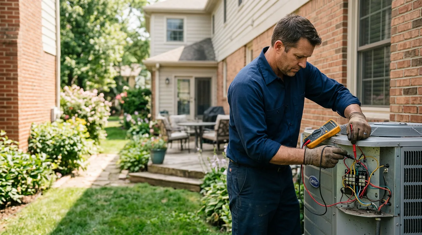 HVAC technician working near Rolla, ND